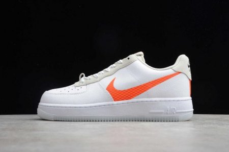 Men's | Nike Air Force 1 07 White Total Orange CD0888-100 Running Shoes