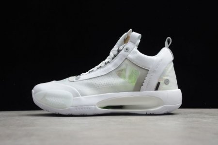 Women's | Air Jordan XXXIV Low PF White Metallic Silver CU3475-100 Basketball Shoes