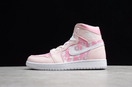 Women's | Air Jordan 1 High OG Pink White Basketball Shoes