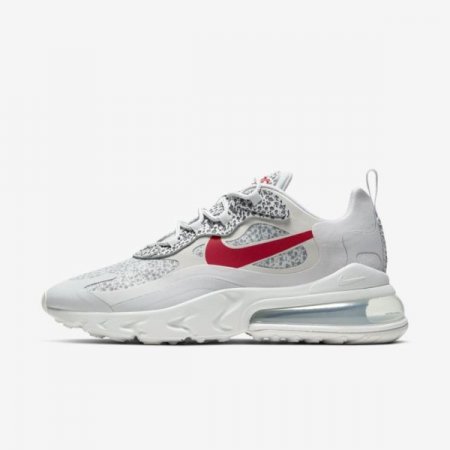 Nike Shoes Air Max 270 React | Neutral Grey / Light Graphite / Platinum Tint / University Red