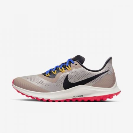 Nike Shoes Air Zoom Pegasus 36 Trail | Pumice / Pacific Blue / Bright Crimson / Oil Grey
