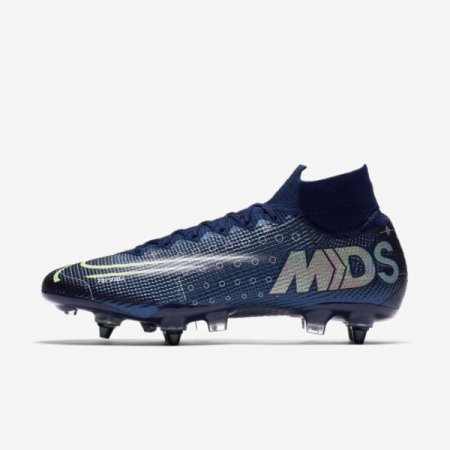 Nike Shoes Mercurial Superfly 7 Elite MDS SG-PRO Anti-Clog Traction | Blue Void / White / Black / Barely Volt