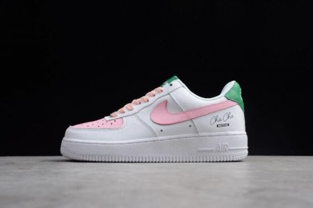 Women's | Nike Air Force 1 Low White Pink Green 314219-1305 Running Shoes