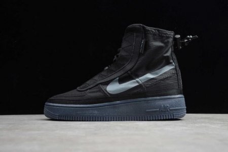 Women's | Nike Air Force 1 Shell Black Dark Grey Black BQ6096-001 Running Shoes