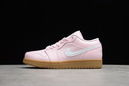 Men's | Air Jordan 1 Low Pink Gum Arctic Pink White-Gum Light Brown Basketball Shoes