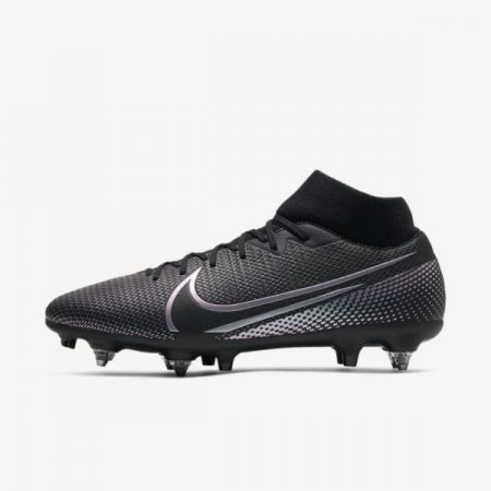 Nike Shoes Mercurial Superfly 7 Academy SG-PRO Anti-Clog Traction | Black / Black