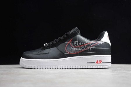 Women's | Nike Air Force 1 07 LX Black White Red CK9257-100 Running Shoes