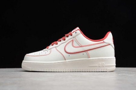 Women's | Nike Air Force 1 07 Biege Red 315122-707 Running Shoes