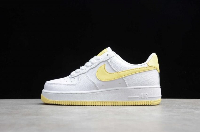Women's | Nike Air Force 1 07 White Bicycle Yellow White AH0287-106 Running Shoes