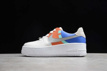 Women's | Nike Air Force 1 Sage Low LX Rice White Gray Blue BV1976-006 Running Shoes