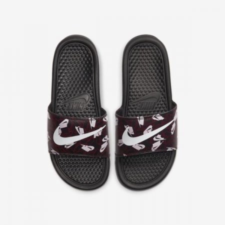 Nike Shoes Benassi JDI Floral | Black / Iced Lilac / Noble Red / Spruce Aura