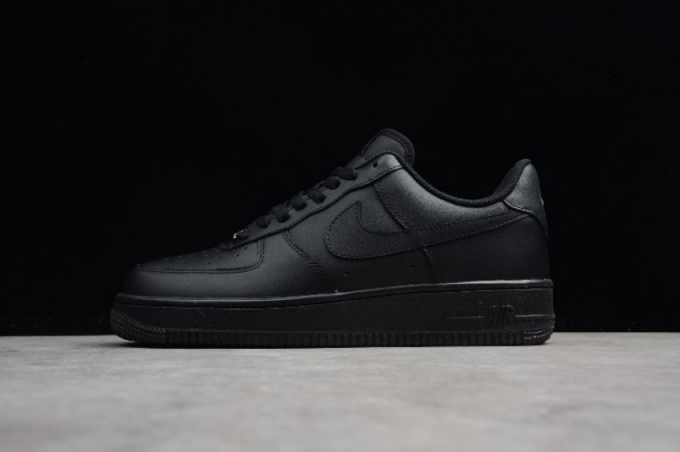 Women's | Nike Air Force 1 Mid 315122-001 Triple Black Shoes Running Shoes