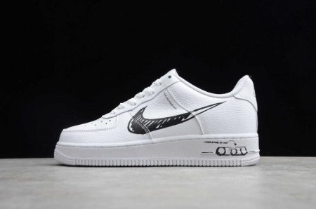 Men's | Nike Air Force 1 Utility White Black White CW7581-101 Running Shoes