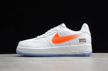 Women's | Nike Air Force 1 Low NYC White Orange CZ7928-100 Running Shoes