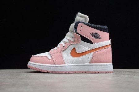 Women's | Air Jordan 1 Zoom Comfort White Pink Orange Basketball Shoes
