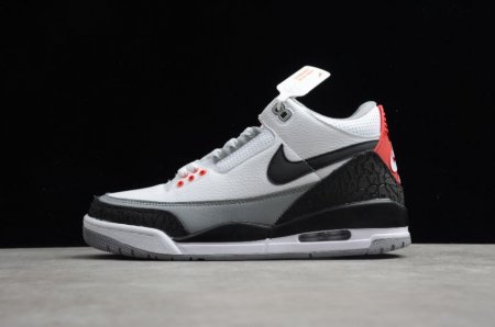 Men's | Air Jordan 3 Retro Tinker NRG White Fire Red Cement Grey Black Basketball Shoes