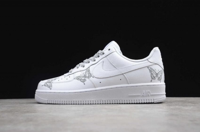 Men's | Nike Air Force 1 Low White Butterfly N-0255 Running Shoes
