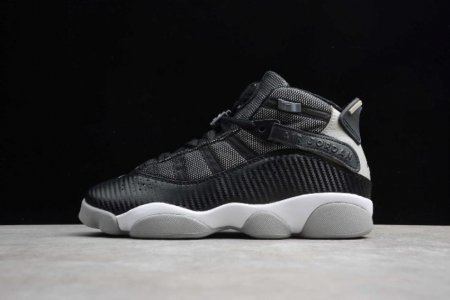 Men's | Air Jordan 6 Retro Rings Black Medium Grey White Basketball Shoes