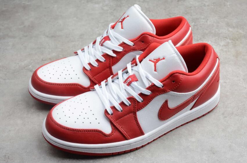 Men's | Air Jordan 1 Low Gym Red White Basketball Shoes
