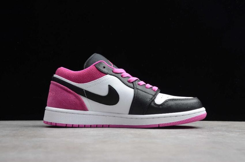 Men's | Air Jordan 1 Low SE Magenta Black White Active Fuchsia Pink Basketball Shoes