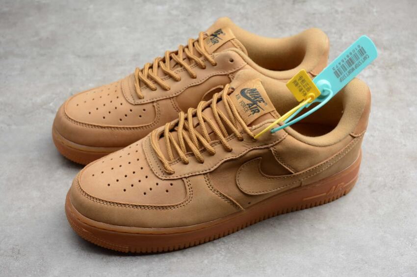 Men's | Nike Air Force 1 07 WB Flax Gum Light Brown AA4061-200 Running Shoes