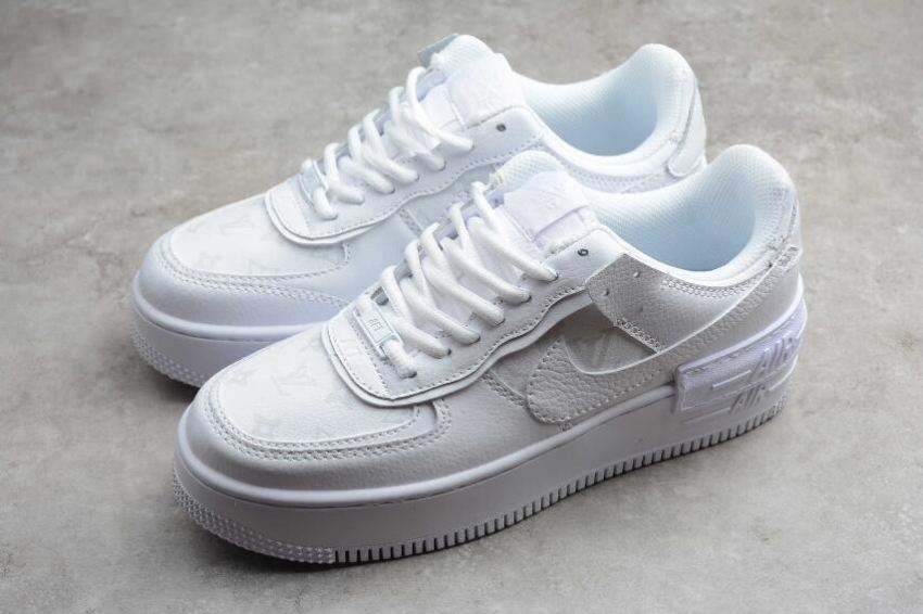 Men's | Nike Air Force 1 Shadow Triple White CK3172-110 Running Shoes