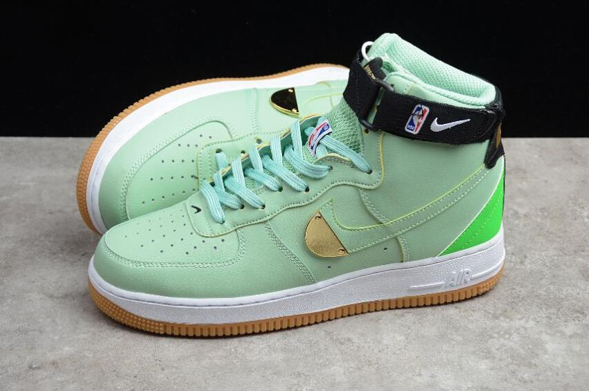 Men's | Nike Air Force 1 High 07 NBA Green Gum Enamel Green CT2306-300 Running Shoes