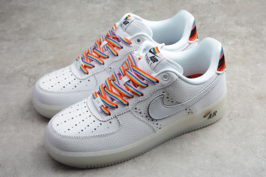 Women's | Nike Air Force 1 BeTrue White Multi Color CV0258-100 Running Shoes