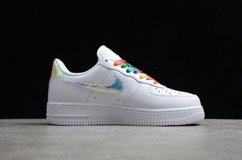 Women's | Nike Air Force 1 07 Iridescent Pixel White Multicolor CV1699-100 Running Shoes