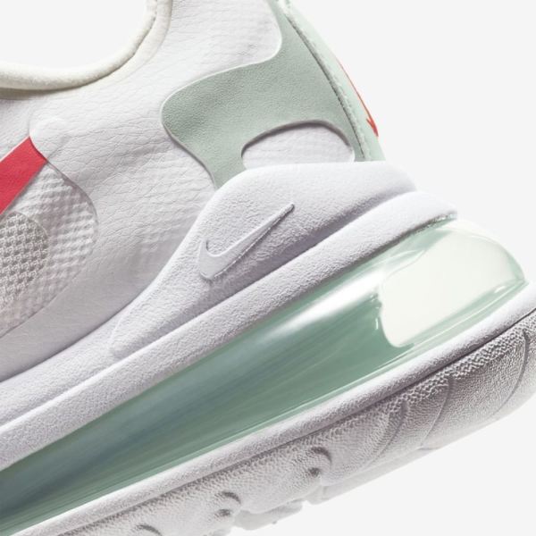 Nike Shoes Air Max 270 React | White / Pistachio Frost / Laser Crimson
