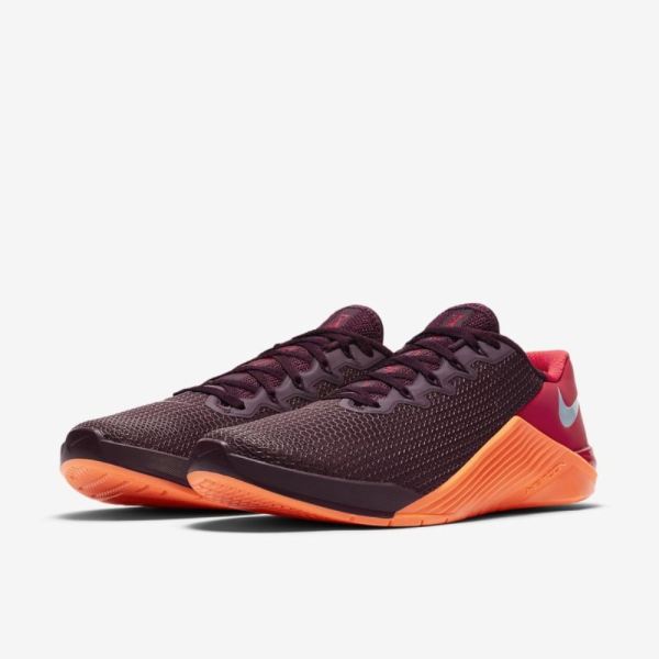 Nike Shoes Metcon 5 | Night Maroon / University Red / Total Orange / Light Armoury Blue