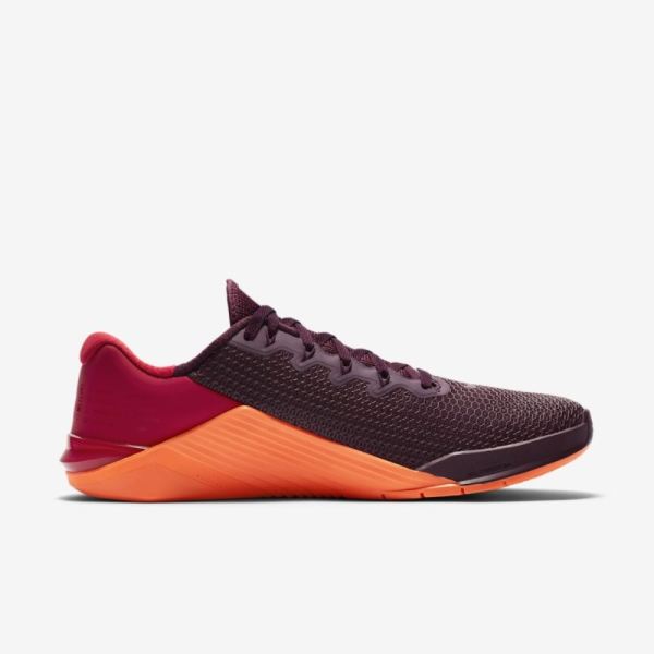 Nike Shoes Metcon 5 | Night Maroon / University Red / Total Orange / Light Armoury Blue