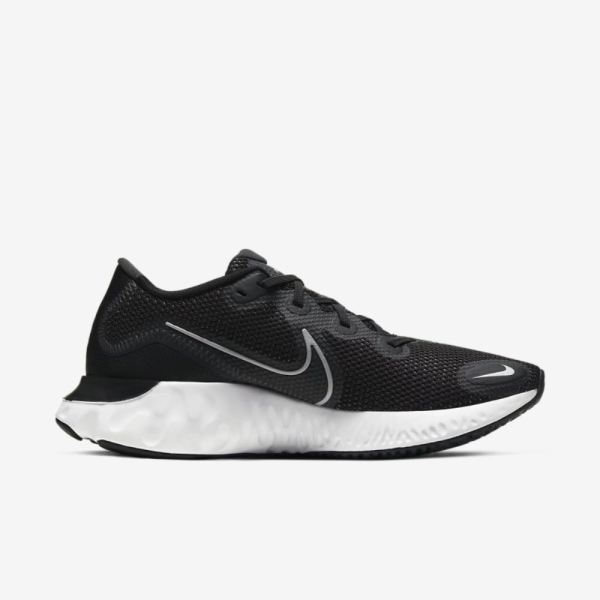 Nike Shoes Renew Run | Black / White / Dark Smoke Grey / Metallic Silver
