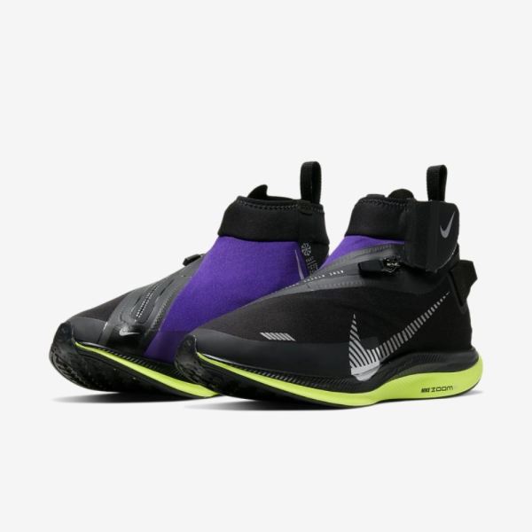 Nike Shoes Zoom Pegasus Turbo Shield | Black / Voltage Purple / Metallic Silver
