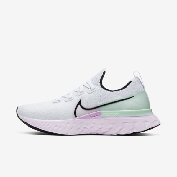 Nike Shoes React Infinity Run Flyknit | White / Iced Lilac / Pistachio Frost / Black