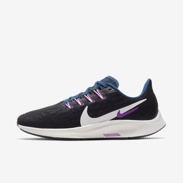 Nike Shoes Air Zoom Pegasus 36 | Black / Valerian Blue / Vivid Purple / Summit White