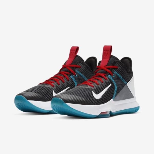 Nike Shoes LeBron Witness 4 | Black / Chile Red / Glass Blue / White