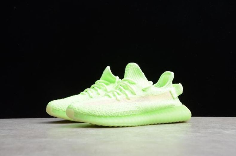 Kids Adidas Yeezy Boost 350 V2 Spring Fluorescent Green EH5360